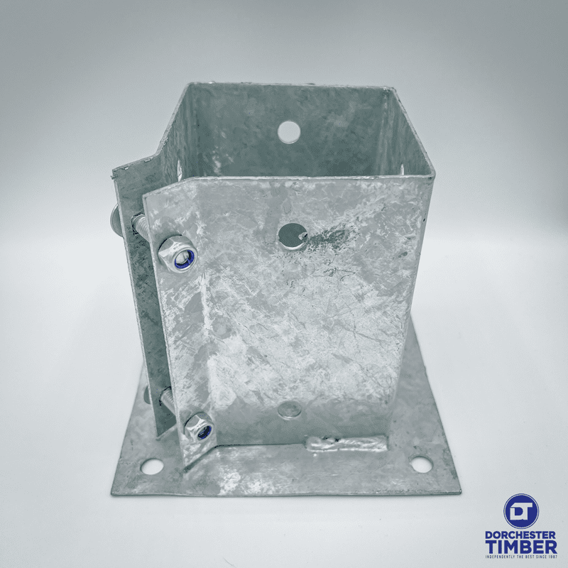 100mm Bolt Grip Fence Post Support to Boltdown - Galvanised