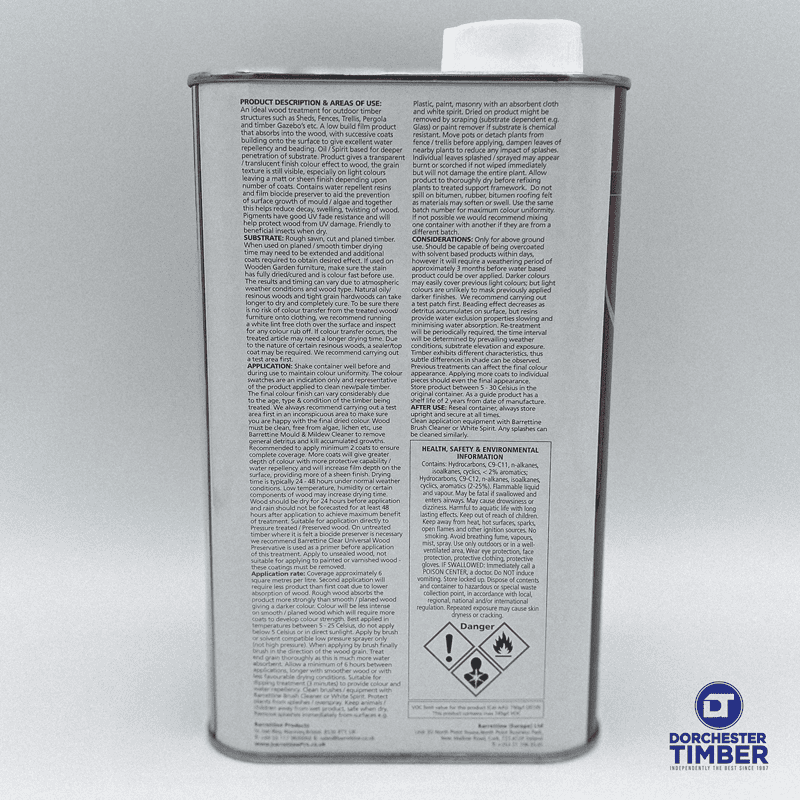 Barrettine Wood Protective Treatment (1Ltr) (Various Colours) - Image 2