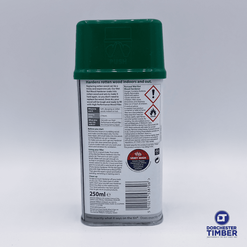 Ronseal Wet Rot Wood Hardener 250ml - Image 2