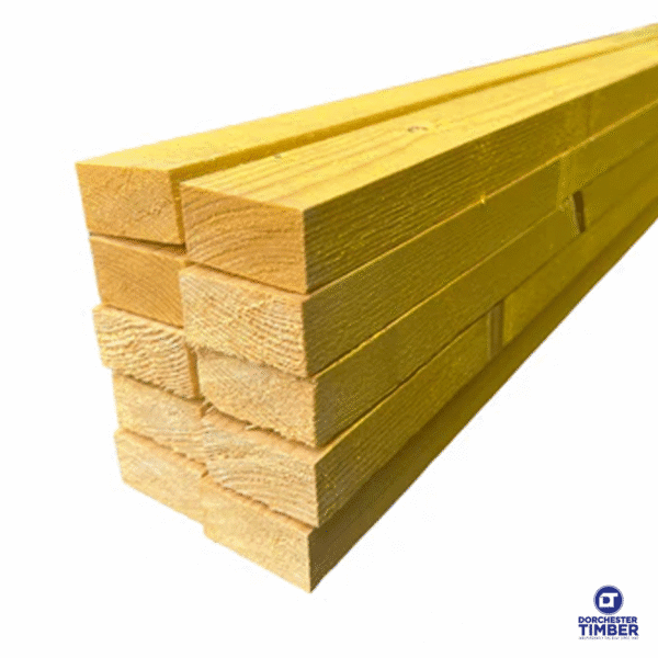 Yellow Treated Timber BS5534 Roofing Batten 25 x 50mm - 4.8m