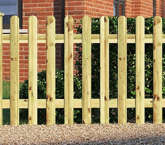 Round Top Picket Panels - Pressure Treated - Image 2