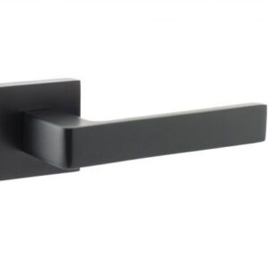 S4 Square Rose - Matt Black, Door Handle