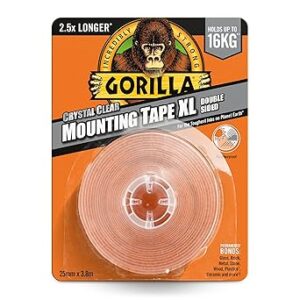 Gorilla Heavy-Duty Mounting Tape Clear 25mm x 1.5m
