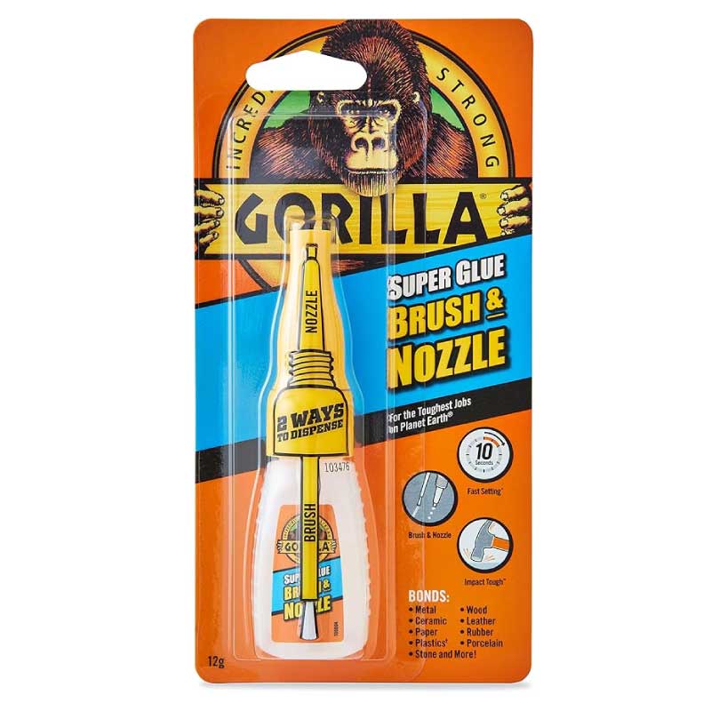 Gorilla Superglue Brush & Nozzle 12g