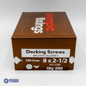 Timber Decking Screws - Brown - M4.5 x 60mm (8 x 2 1/2”) (200pcs)