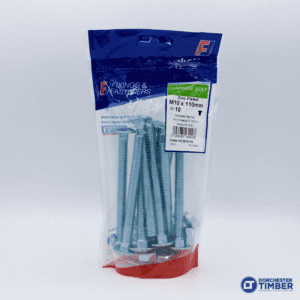 10 x Carriage Bolts & Nuts M10 x 110mm