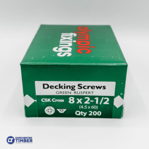 Timber Decking Screws - Green - M4.5 x 60mm (8 x 2 1/2”) (200pcs)