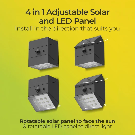 Adjustable Solar LED Light with PIR Sensor - Image 5